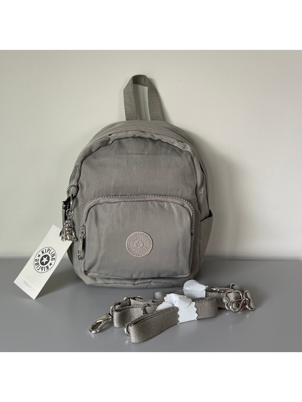 Kipling Zinna Mini Backpack  in Elegant Gray NWT